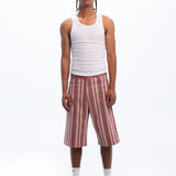 PINSTRIPE KANTHA SHORTS