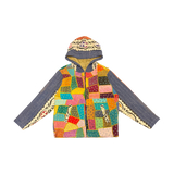 HOODED PATCHWORK JACKET