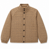 PLAID FUNNEL NECK JACKET