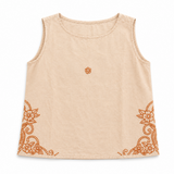 HAND-EMBROIDERED BOAT NECK TOP