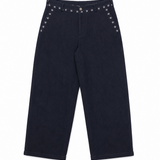 HAND-EMBROIDERED KHADI DENIM JEANS