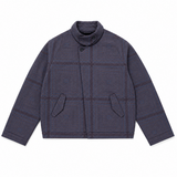 DIAGONAL-CUT QUILTED JACKET