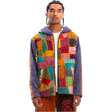 HOODED PATCHWORK JACKET