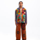 HOODED PATCHWORK JACKET