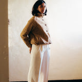PLAID FUNNEL NECK JACKET